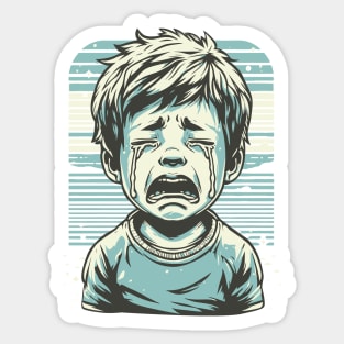 CRYING BOY Sticker